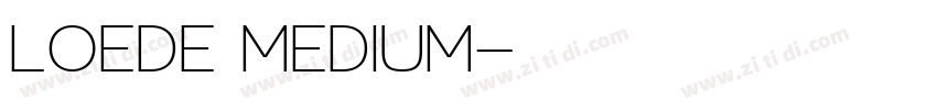 Loede Medium字体转换